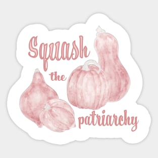 Squash the Patriarchy. All Halloween and Feminist Sticker